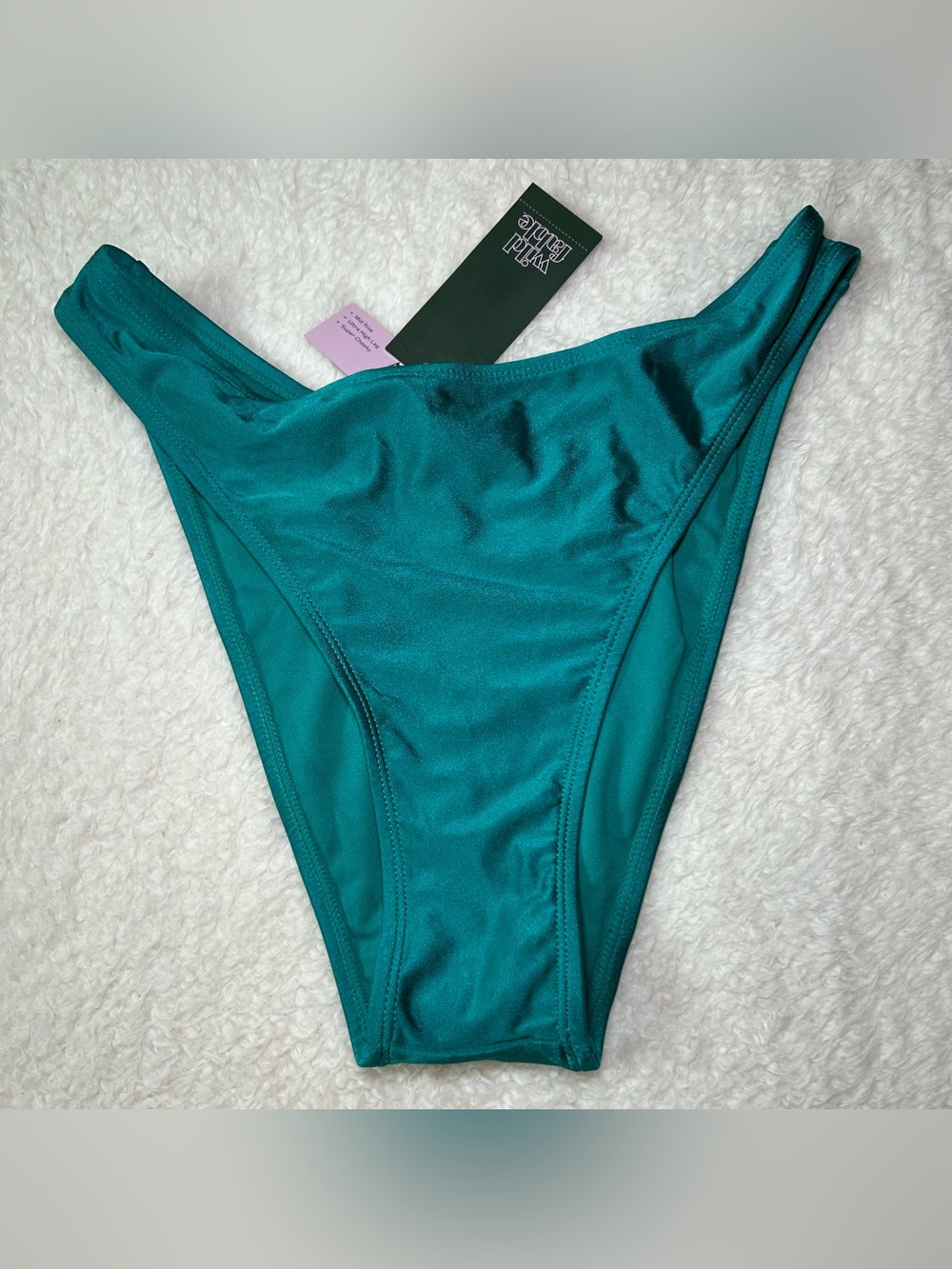 Wild Fable Women’s Mid Rise High Leg Super Cheeky Bikini Bottoms Medium NEW